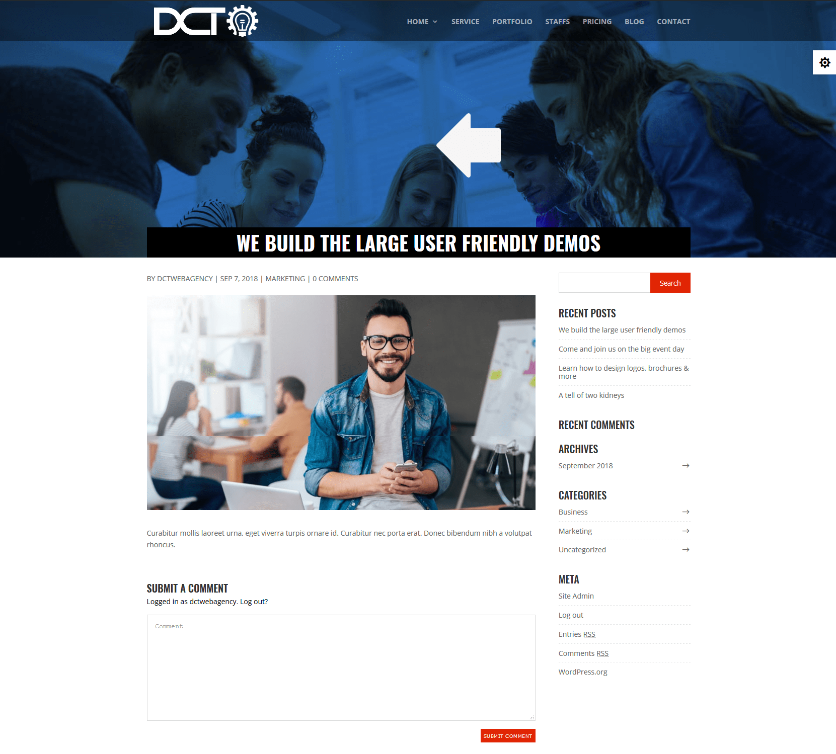 Divi Web Agency One Page Multipurpose Child Theme Documentation For DCT Option