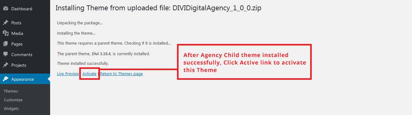 Divi Digital Agency One Page Multipurpose Child Theme Documentation