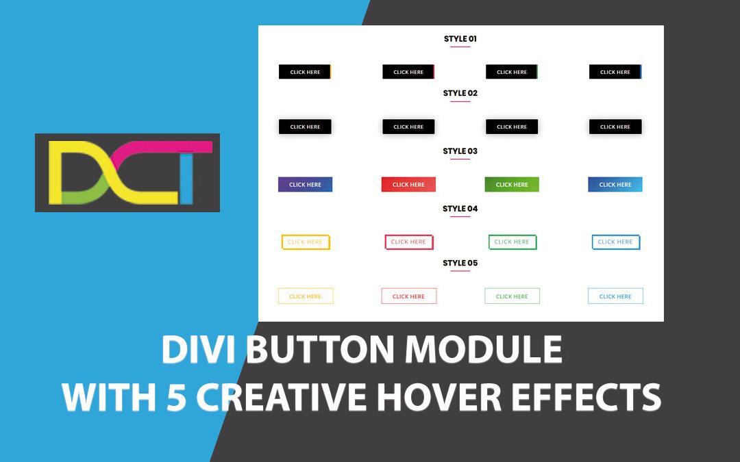 DIVI Button Module With 5 Creative Hover Effects