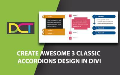 Create Awesome 3 Classic Accordions Design in Divi