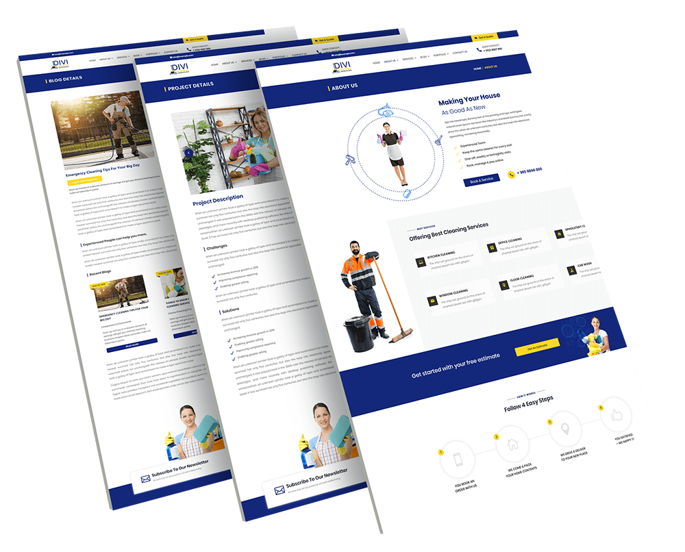 DIVI Cleaning Service Multi-Page Theme