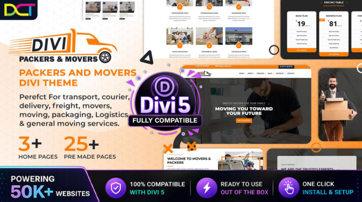 Divi Packers and Movers Theme