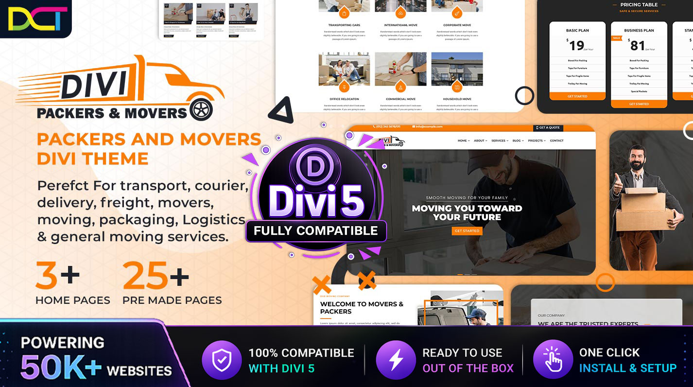 Divi Packers and Movers Theme