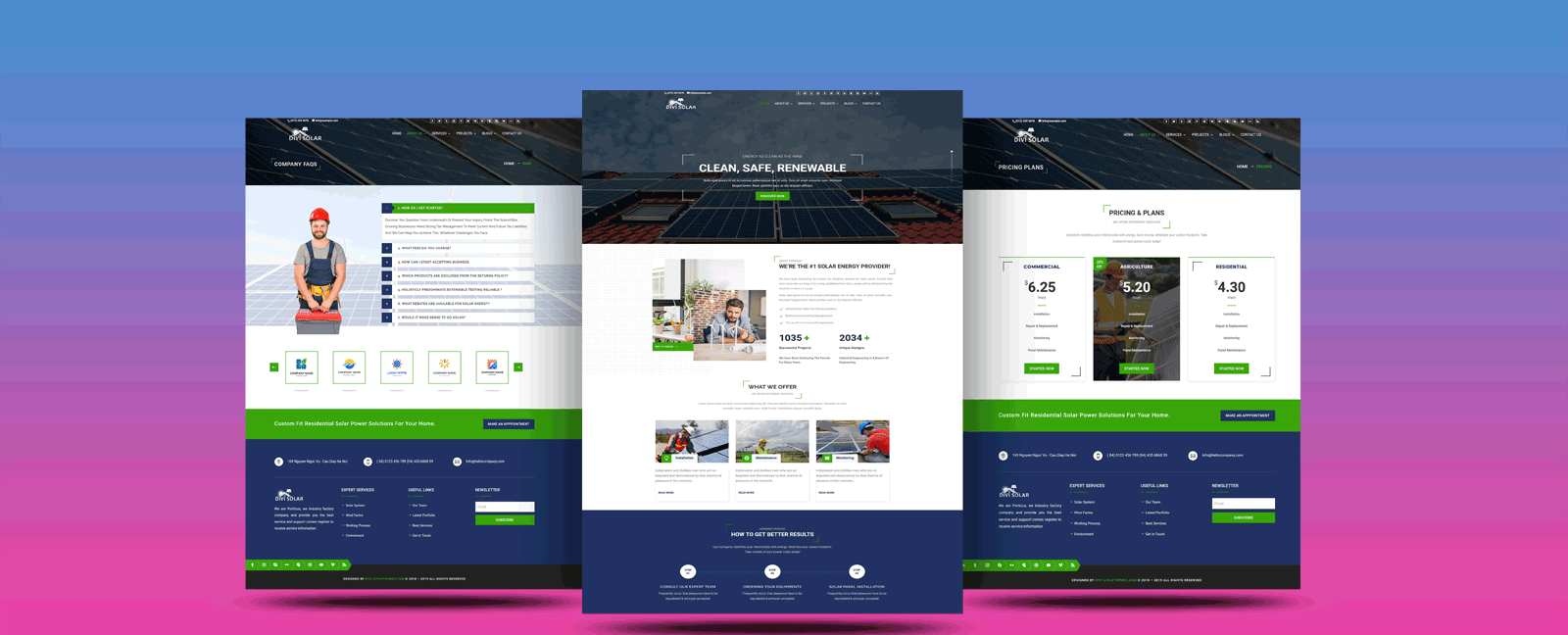 Divi Solar Services Theme