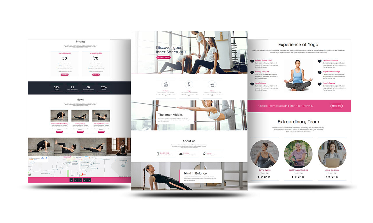 Get a FREE Online Yoga Layout Pack for Divi