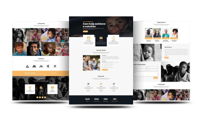 Free Divi Charity Layout
