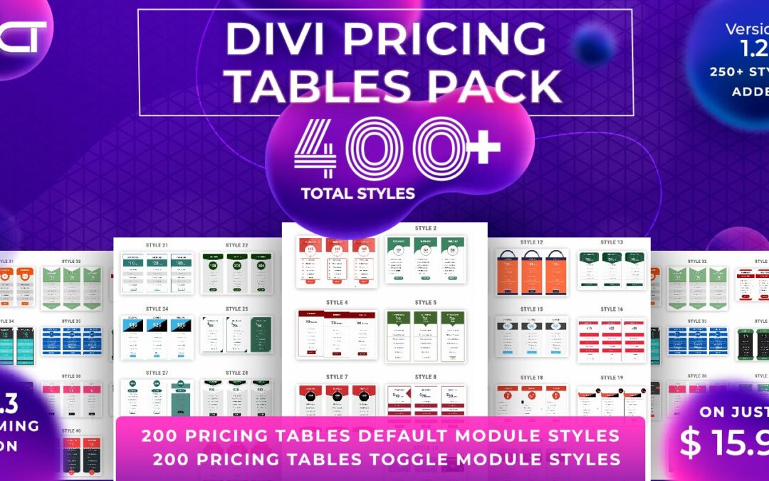 Divi Pricing Tables Pack