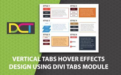 Vertical Tabs Hover Effects Design Using Divi Tabs Module ( 6 Divi Vertical Tabs Designs)