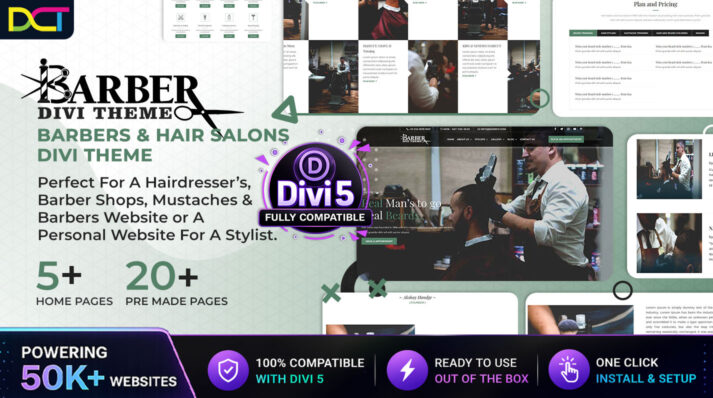 divi barber theme