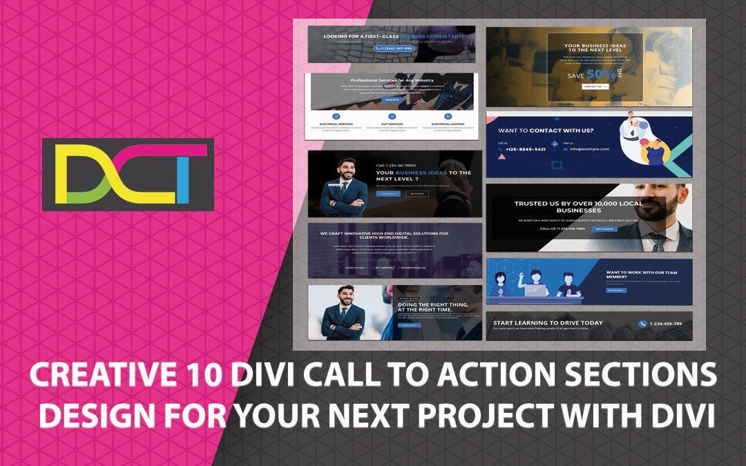 Creative 10 Divi Call To Action Sections Design for Your Next Project with Divi