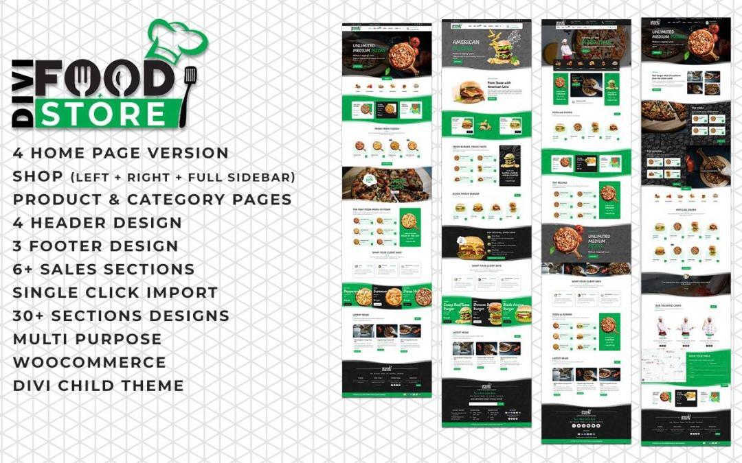 Divi Food Store Child Theme