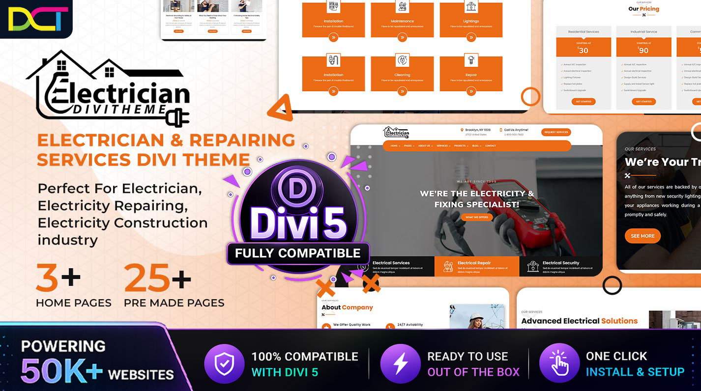 divi-theme-feature-image Divi Electrician Theme