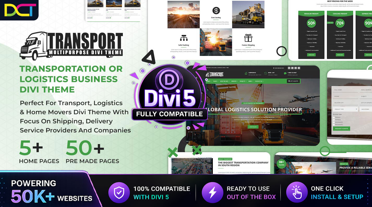 Divi Transport Theme
