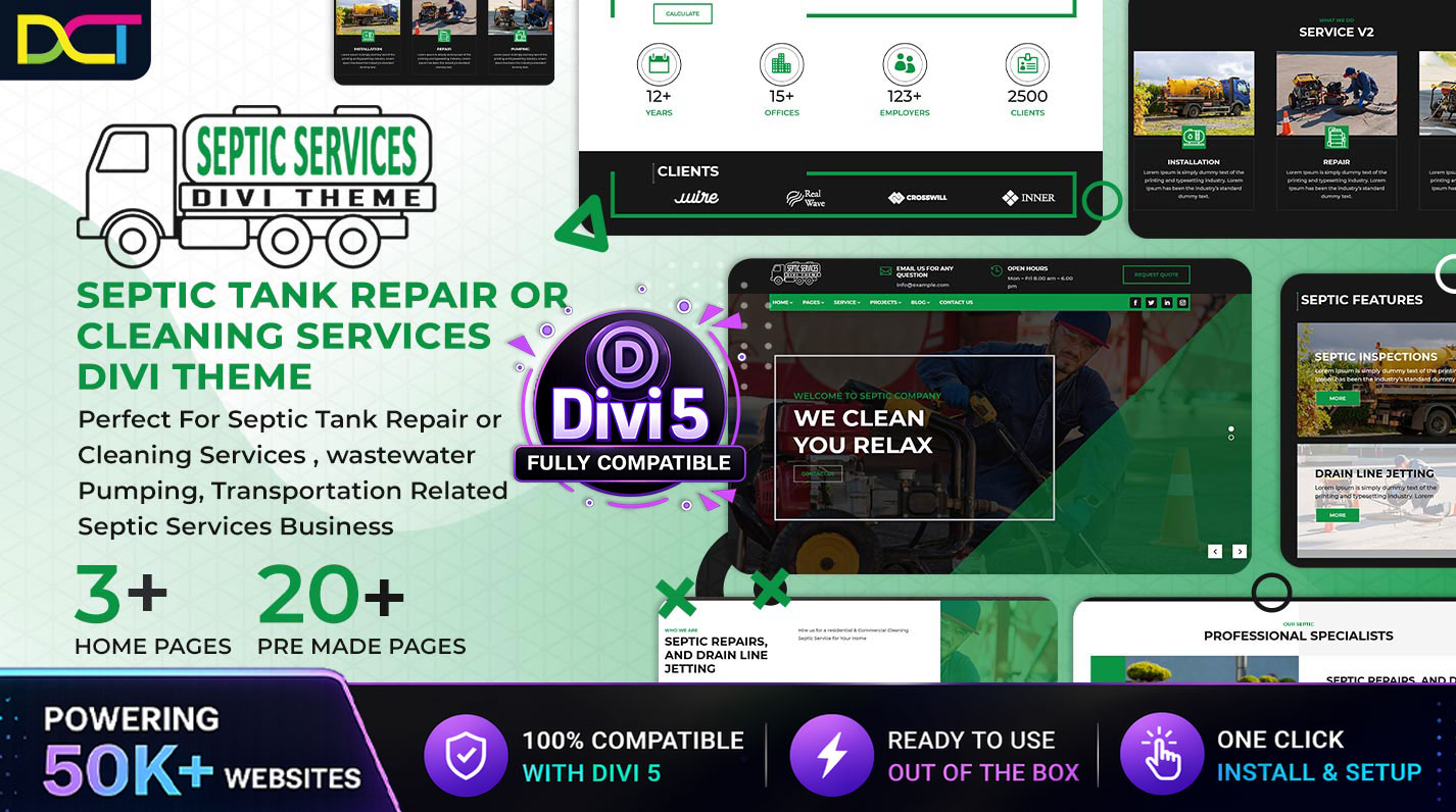 Divi Septic Services Theme