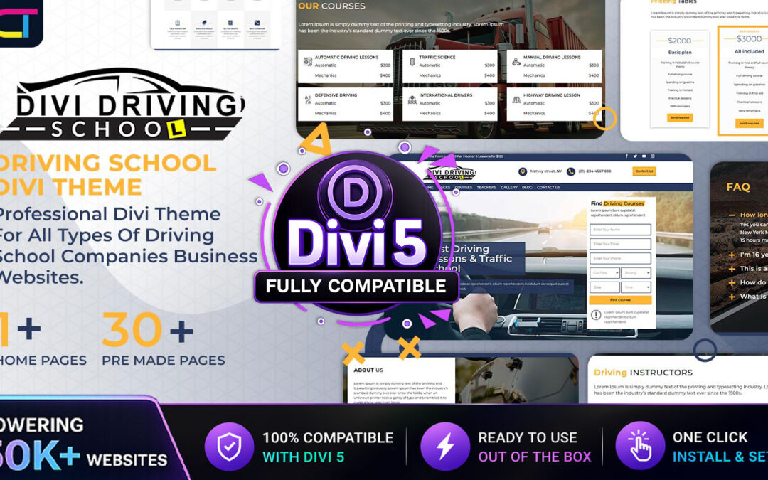 Divi Driving School Theme Documentation