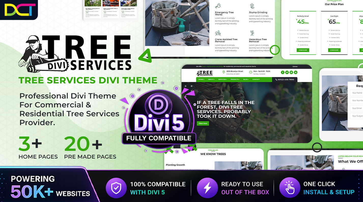 Divi Tree Services Theme