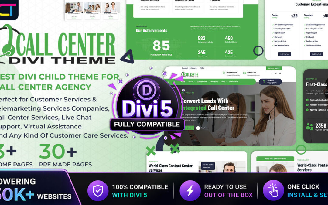 Divi Call Center Theme Documentation