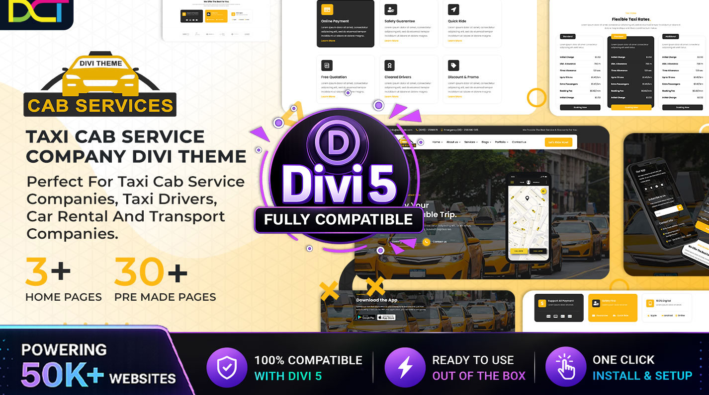 Divi Cab Services Theme