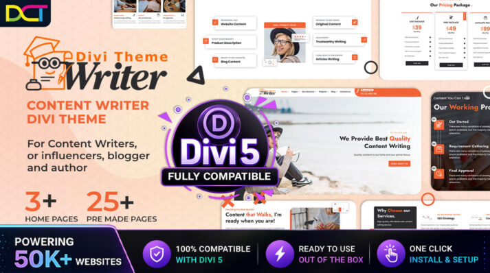 Writer Divi Theme