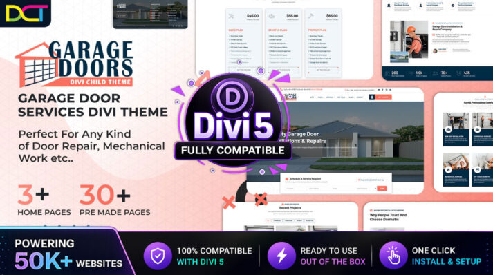 Divi Garage Door Repair Theme