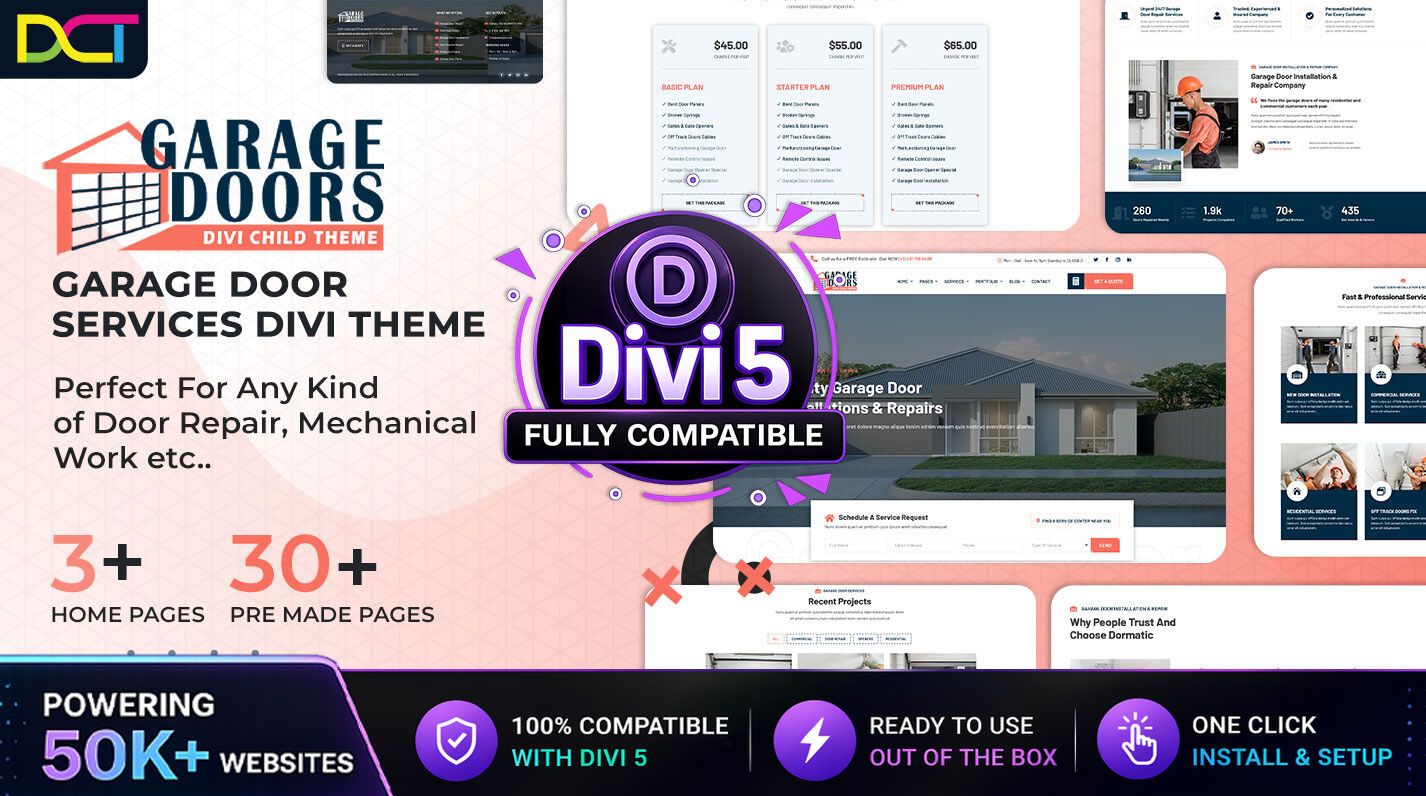Divi Garage Door Repair Theme