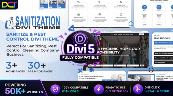 Divi Sanitize Pest Control Theme