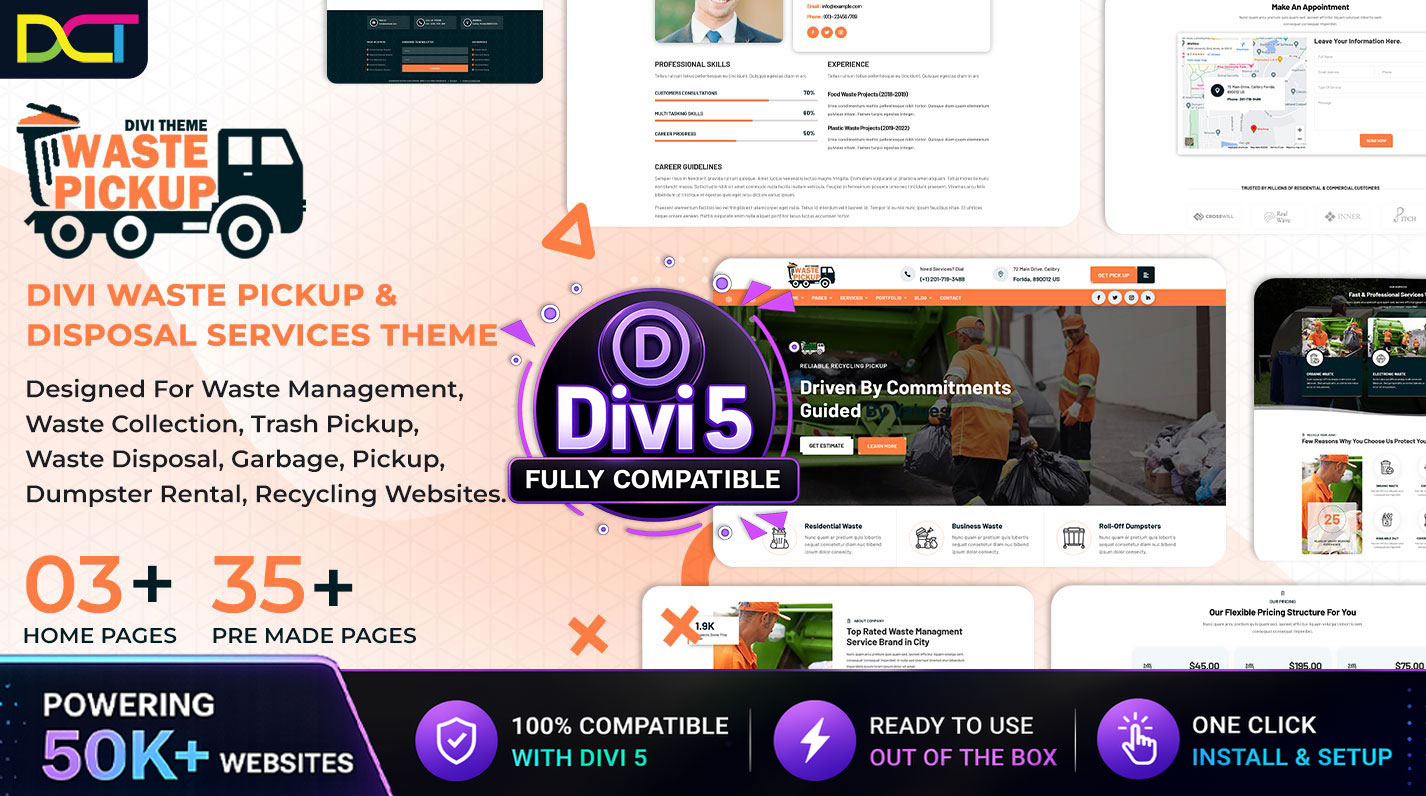Divi Waste Pickup Theme