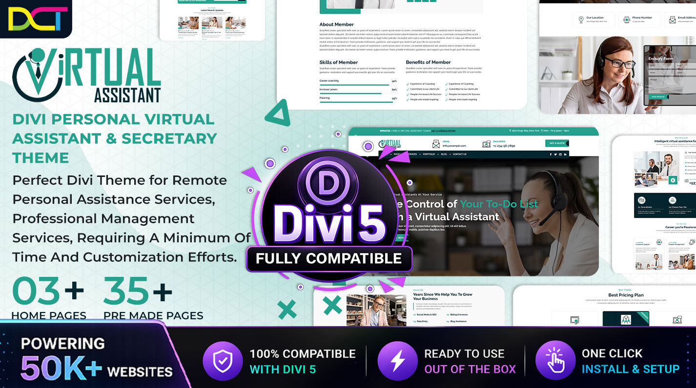 Divi Virtual Assistant Services Theme