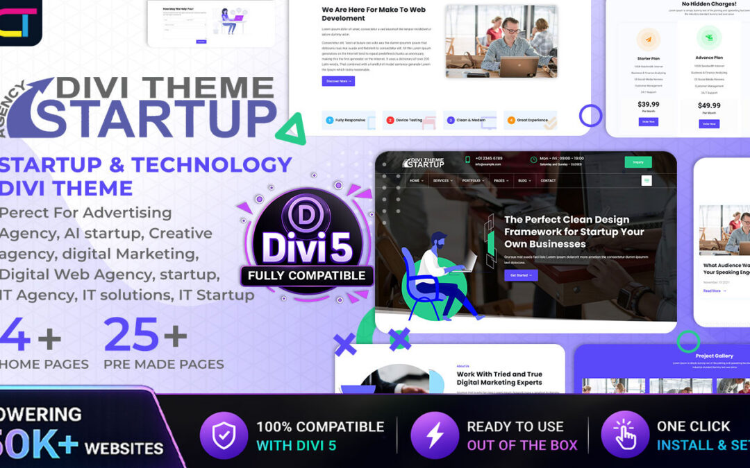 Divi Startup Agency Theme Documentation