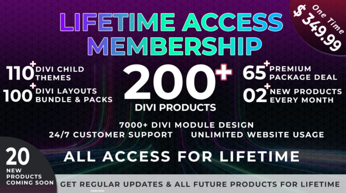 Divi Lifetime Access Membership