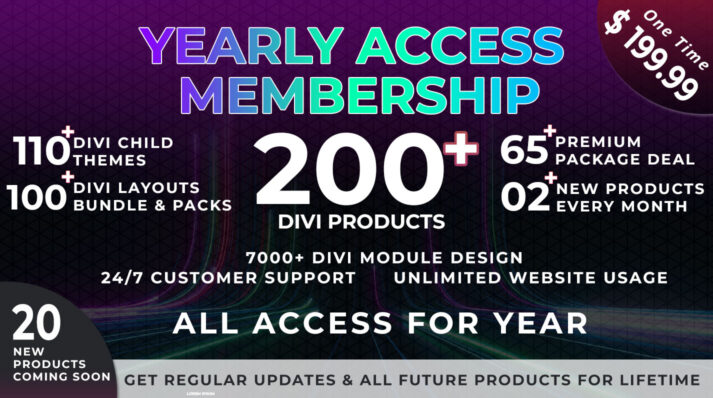 Divi Yearly Access Membership