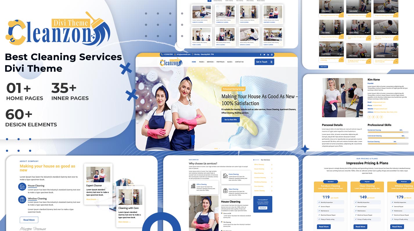 Cleanzon Divi Cleaning Service Theme